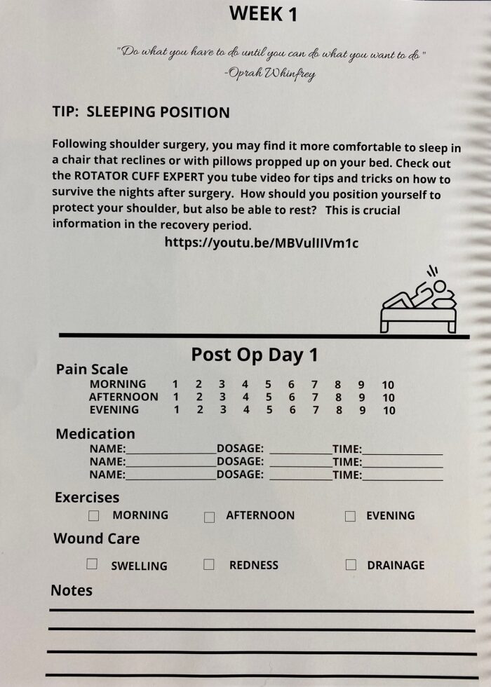 Post Op Surgery Journal - Image 2